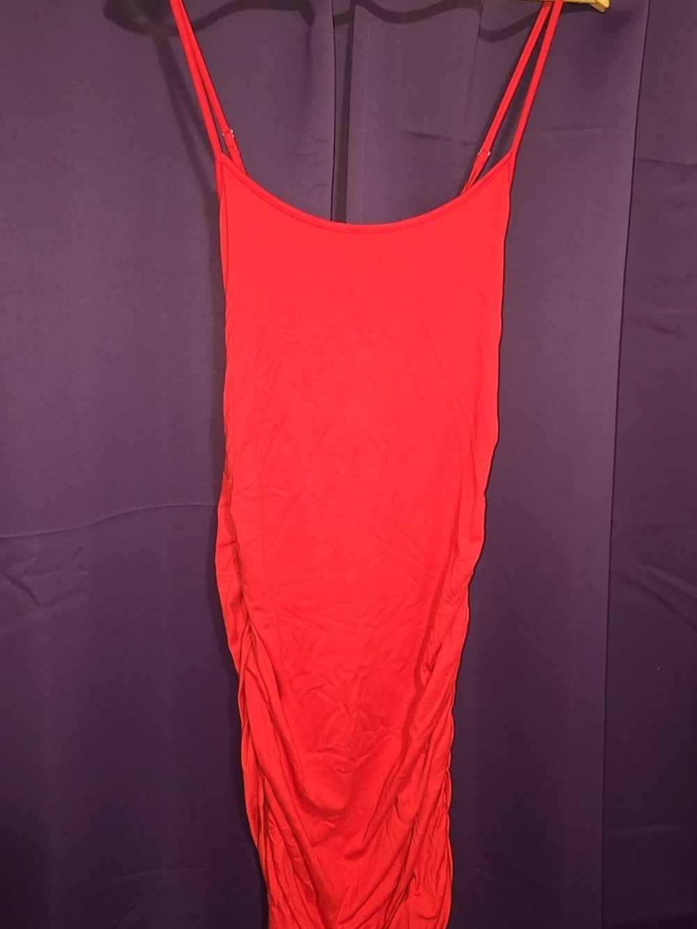 Fashion Nova Red Spaghetti-Strap Slip Dress